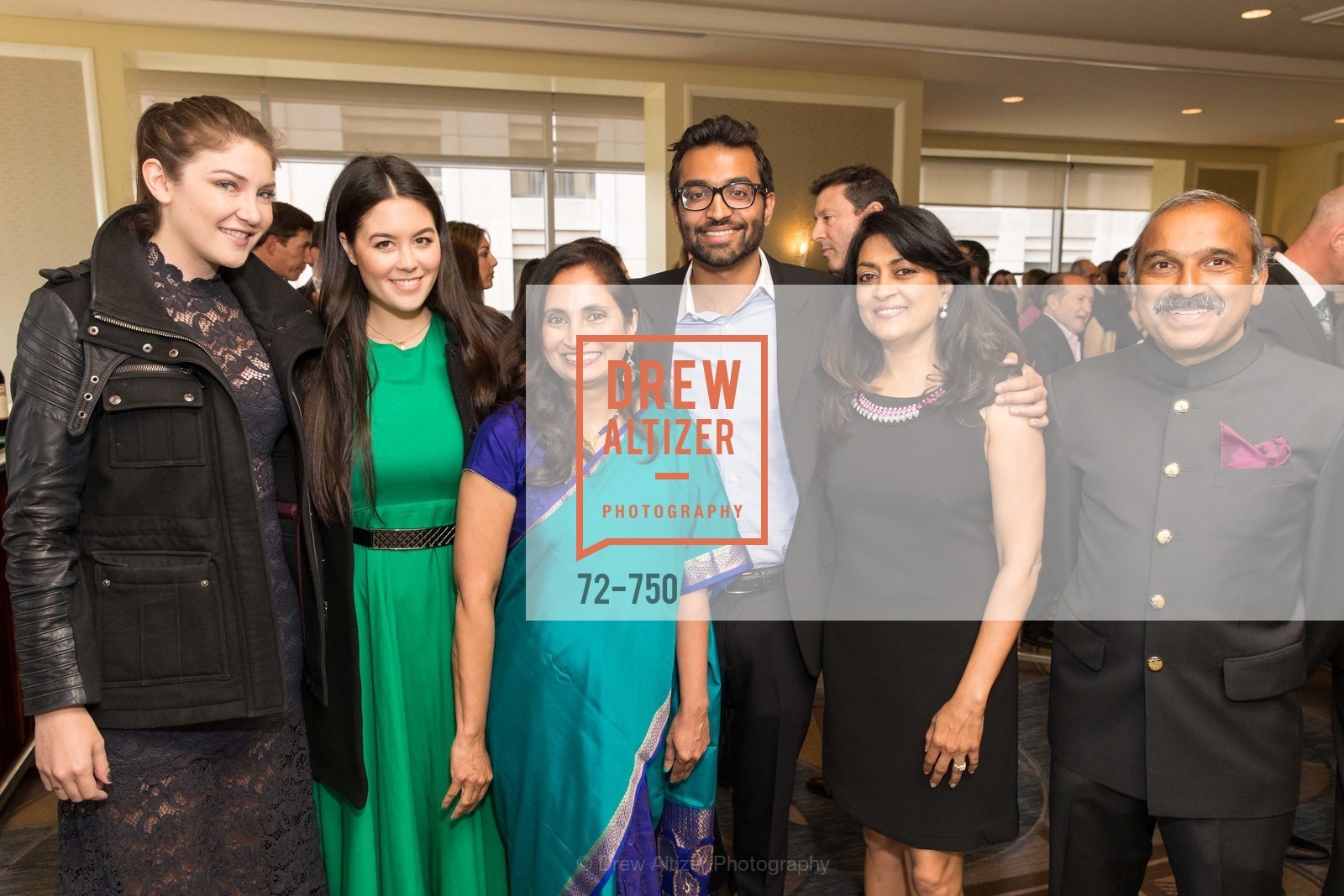 Melody McCloskey, Michelle Dong, Padmasree Warrior, Rohan Shah, Lata Krishnan, Mohan Warrier, WORLD AFFAIRS COUNCIL Awards Dinner, US, May 27th, 2015, Photo #72-750 Melody McCloskey, Michelle Dong, Padmasree Warrior, Rohan Shah, Lata Krishnan, Mohan Warrier, Photo #72-750