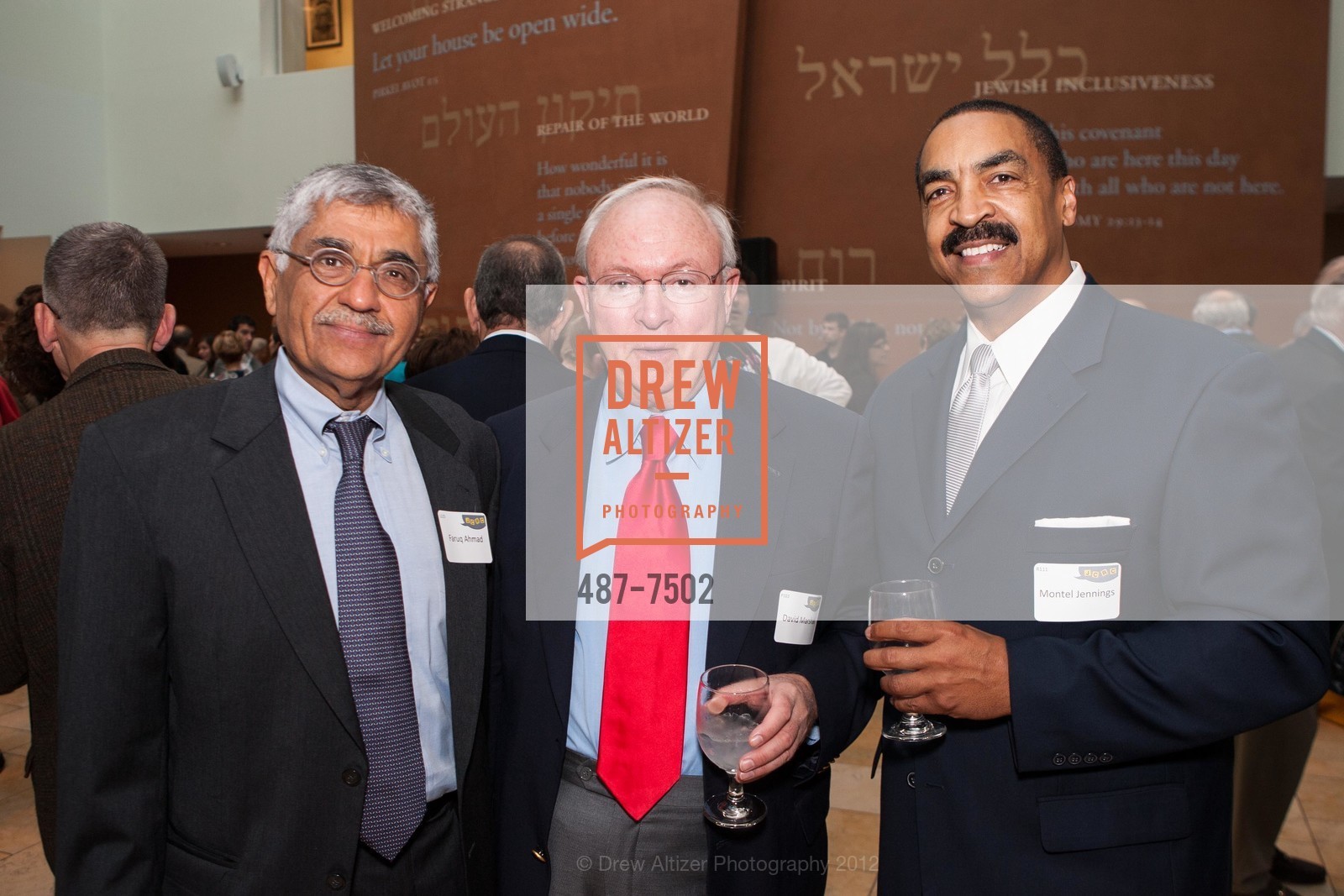Faruq Ahmad, David Marshall, Montel Jennings, JCRC's An Evening of Words With Friends Celebration Honoring Rabbi Doug Kahn's 30th Anniversary, US, October 14th, 2012, Photo #487-7502 Faruq Ahmad, David Marshall, Montel Jennings, Photo #487-7502