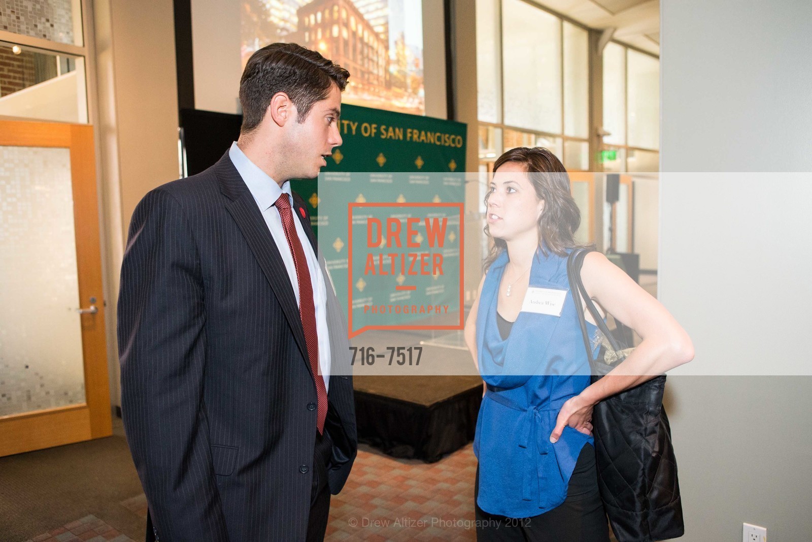 Tim Szarnicki, Andrea Wise, Opening of USF'S Downtown Campus, University of San Francisco Downtown Campus. 101 Howard Street, September 14th, 2012, Photo #716-7517 Tim Szarnicki, Andrea Wise, Photo #716-7517