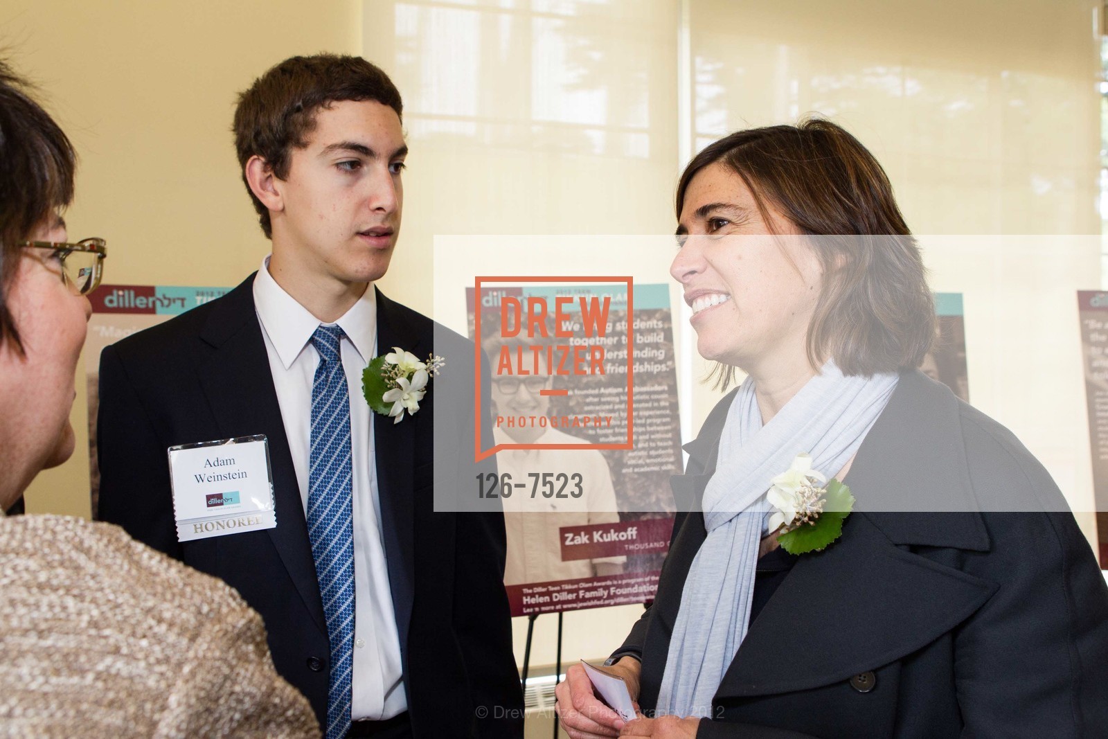 Adam Weinstein, Jackie Safier, DILLER Teen Tikkun Olam Awards Luncheon, US, August 20th, 2012, Photo #126-7523 Adam Weinstein, Jackie Safier, Photo #126-7523