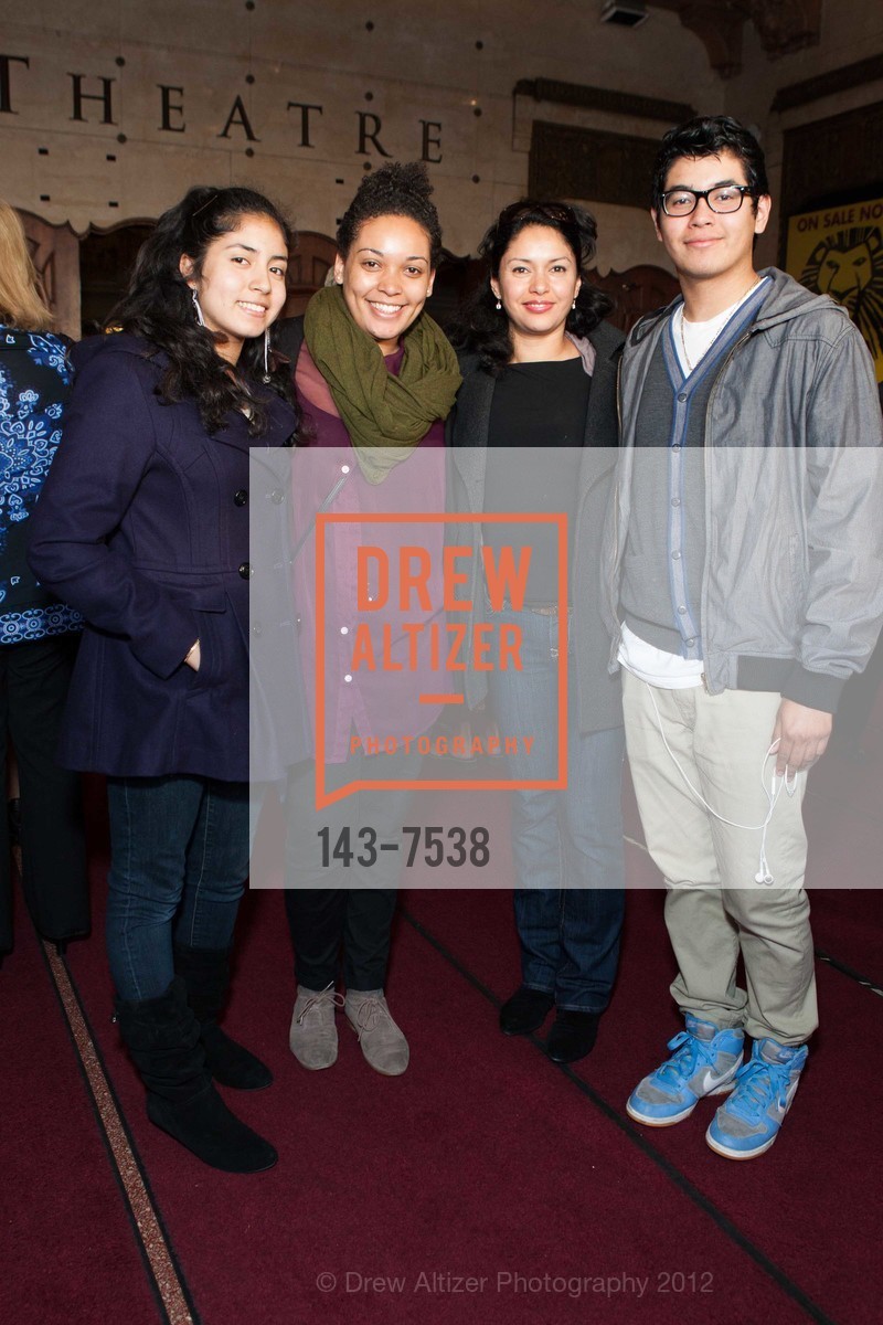 Natalia Ovando, Jameelah Taylor, Judy Ovando, Christian Ovando, GREEN DAY'S American Idiot Opening Night at SHN, Orpheum Theatre. 1192 Market St, San Francisco, CA 94102, June 13th, 2012, Photo #143-7538 Natalia Ovando, Jameelah Taylor, Judy Ovando, Christian Ovando, Photo #143-7538