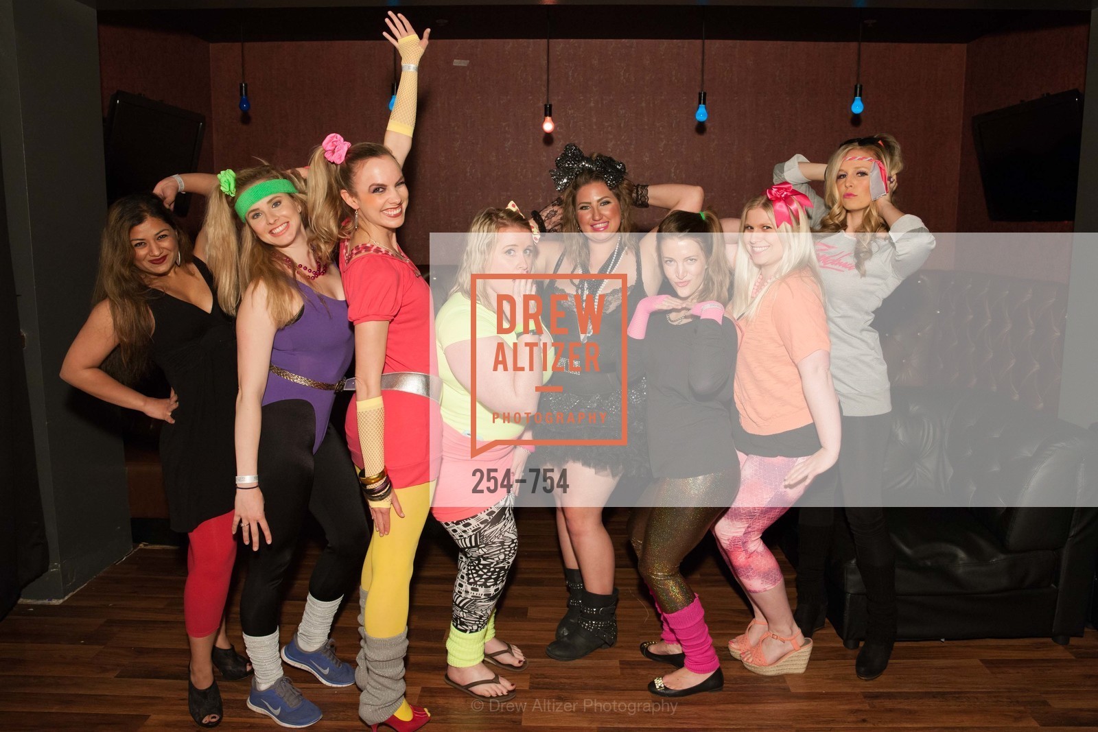 Priya Saiprasad, Elizabeth Sgarrella, Michelle Bertino, Eryn Golden, Annie Benisch, Julia Allyn, Summer McCormick, Cambria Steel, SPINSTERS OF SAN FRANCISCO Party Like It's 1985 Charity Party, US, Fort One Bar & Lounge. 2801 Leavenworth St, May 30th, 2015,Drew Altizer, Drew Altizer Photography, full-service agency, private events, San Francisco photographer, photographer california