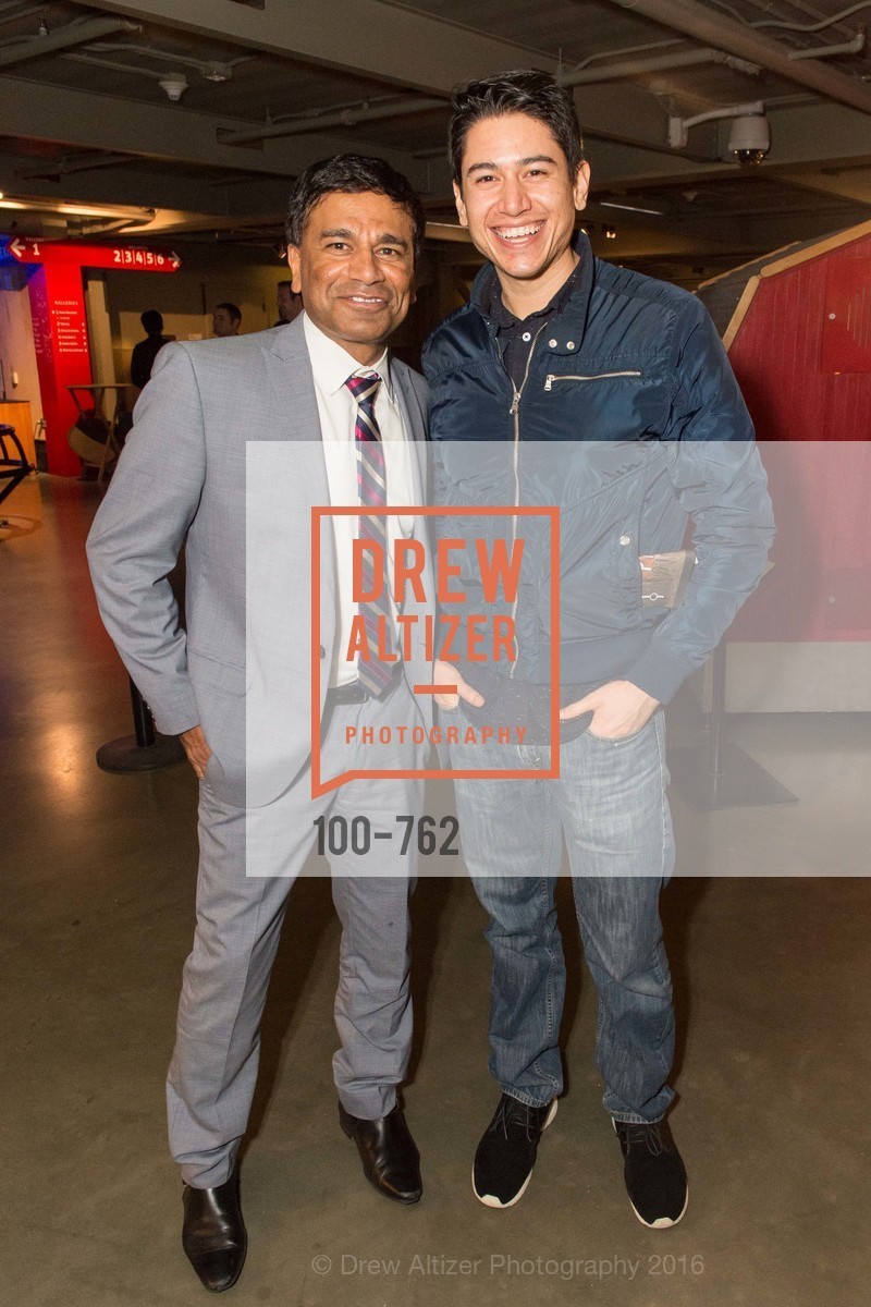 Sanjay Sinha, Antonio Castellano, The 2016 Exploratorium Science of Cocktails, Exploratorium. Pier 15, January 22nd, 2016, Photo #100-762 Sanjay Sinha, Antonio Castellano, Photo #100-762