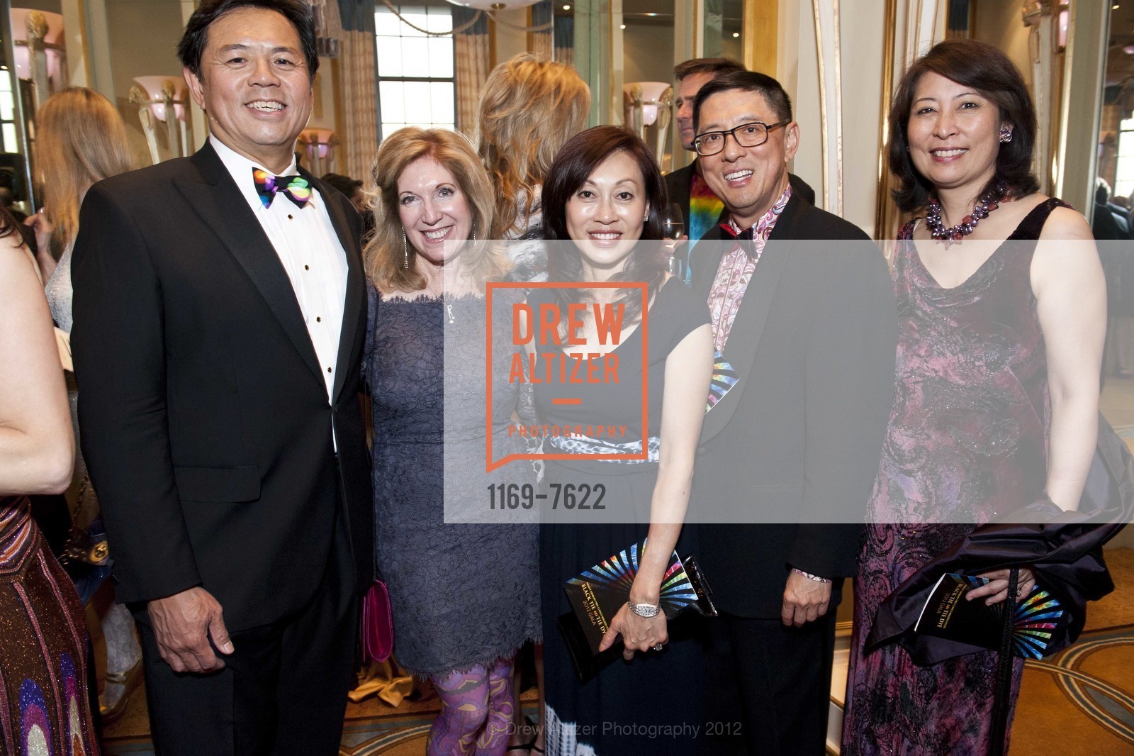 Darryl Woo, Celeste Woo, Elaine Shen, David Chen, Emerald Yea, HAIGHT ASHBURY FREE CLINIC-WALDEN HOUSE Anniversary: Black Tie and Tie Dye Gala, US, June 2nd, 2012, Photo #1169-7622 Darryl Woo, Celeste Woo, Elaine Shen, David Chen, Emerald Yea, Photo #1169-7622