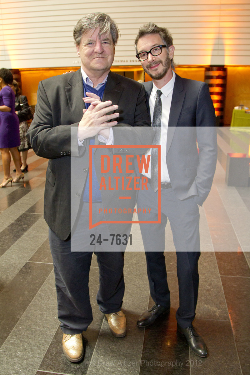 Kevin Killian, Brett Reichman, Cindy Sherman Opening Reception at SFMOMA, SFMOMA. 151 Third Street, July 11th, 2012, Photo #24-7631 Kevin Killian, Brett Reichman, Photo #24-7631