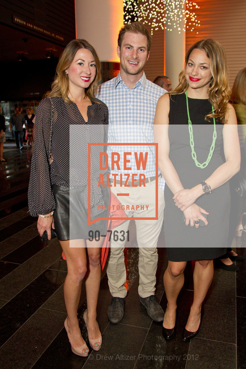Liz Aiello, Derek Krass, Jacqueline Rais, Cindy Sherman Opening Reception at SFMOMA, SFMOMA. 151 Third Street, July 11th, 2012, Photo #90-7631 Liz Aiello, Derek Krass, Jacqueline Rais, Photo #90-7631