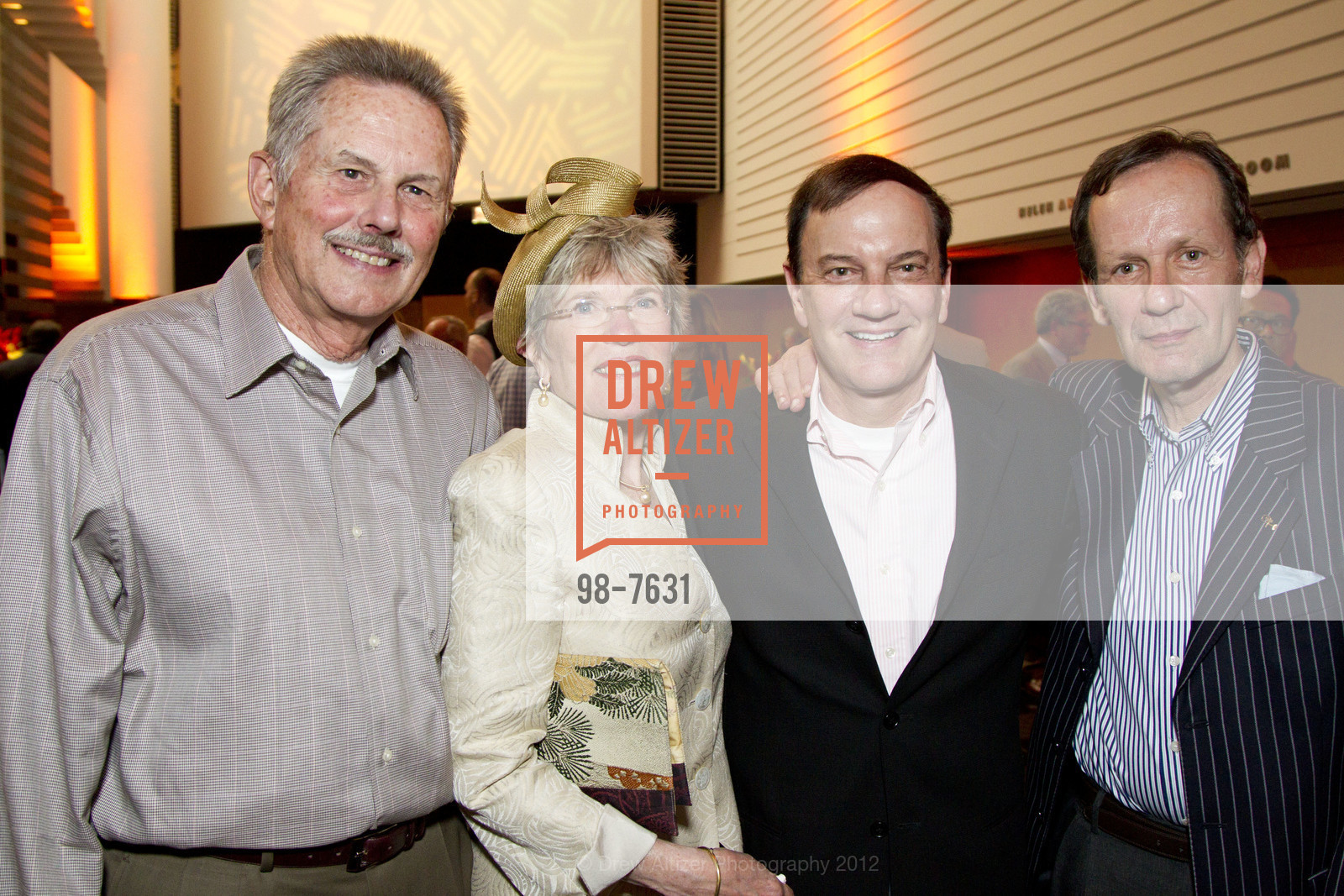 Chuck Kimball, Judy Kimball, David Louer, Ron Neldberg, Cindy Sherman Opening Reception at SFMOMA, SFMOMA. 151 Third Street, July 11th, 2012, Photo #98-7631 Chuck Kimball, Judy Kimball, David Louer, Ron Neldberg, Photo #98-7631