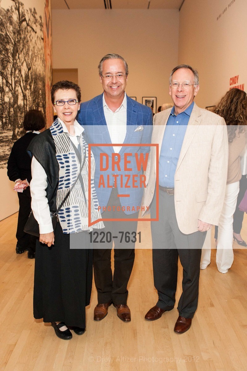 Kathleen Taylor, Douglas Durkin, Fred Taylor, Cindy Sherman Opening Reception at SFMOMA, SFMOMA. 151 Third Street, July 11th, 2012, Photo #1220-7631 Kathleen Taylor, Douglas Durkin, Fred Taylor, Photo #1220-7631