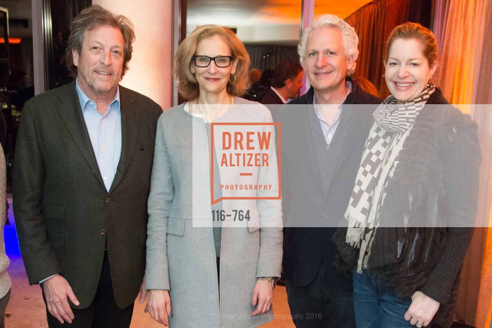 Doug Biederbeck, Jennifer Biederbeck, Phillip Raiser, Victoria Raiser, LUMINA and The Bay Lights Reillumination Celebration, LUMINA. Penthouses 36A and 36B, January 26th, 2016, Photo #116-764 Doug Biederbeck, Jennifer Biederbeck, Phillip Raiser, Victoria Raiser, Photo #116-764