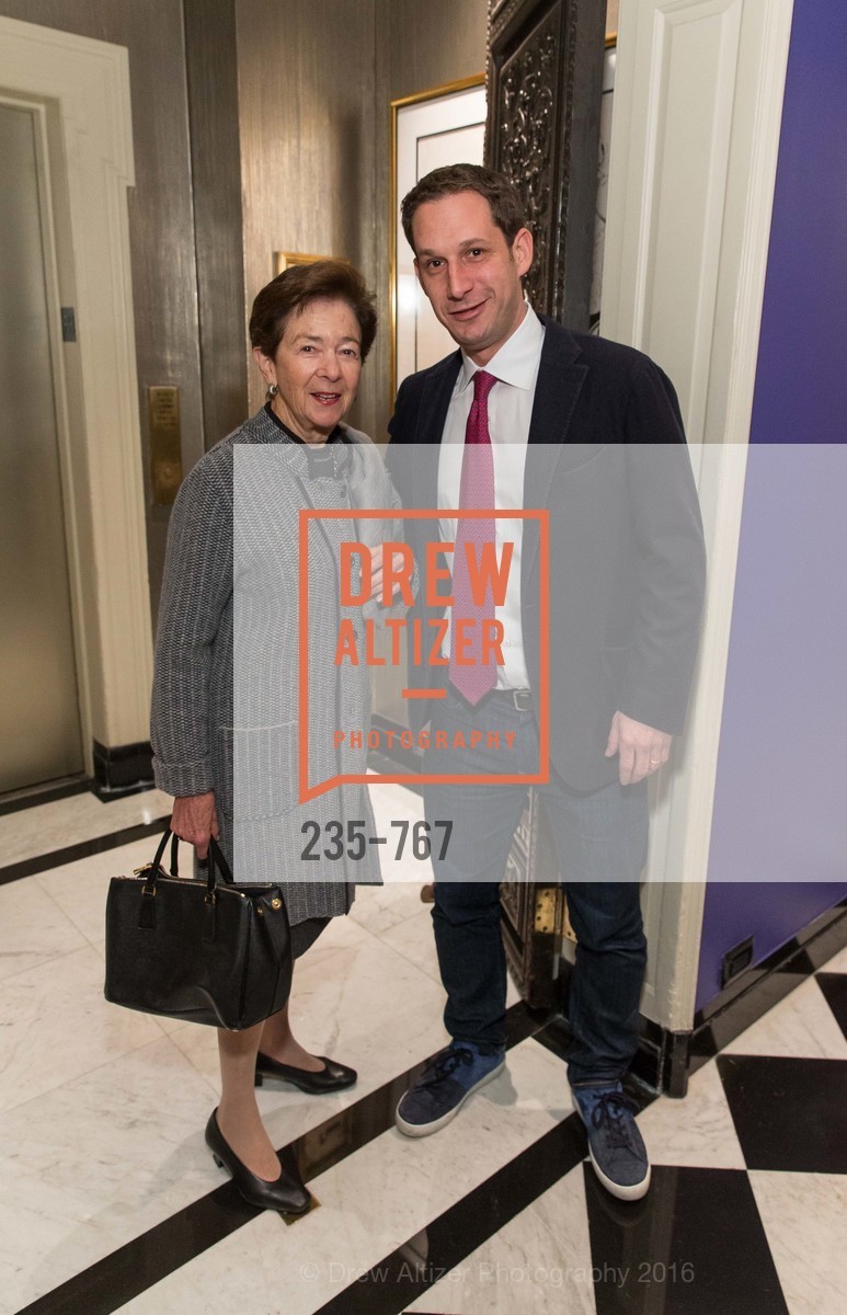 Roselyne Swig, Daniel Lurie, A Special Reception with Tony Bennett, The Fairmont, San Francisco, The Penthouse Suite, January 26th, 2016, Photo #235-767 Roselyne Swig, Daniel Lurie, Photo #235-767