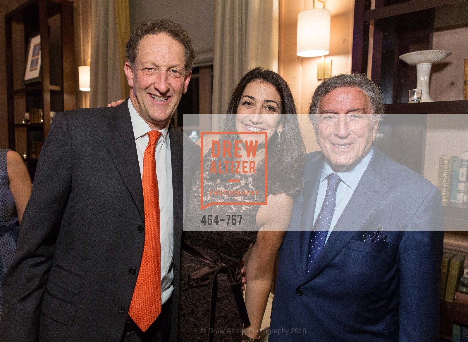 Larry Baer, Pam Baer, Tony Bennett, A Special Reception with Tony Bennett, San Francisco. San Francisco, July 21st, 2023, Photo #464-767 Larry Baer, Pam Baer, Tony Bennett, Photo #464-767