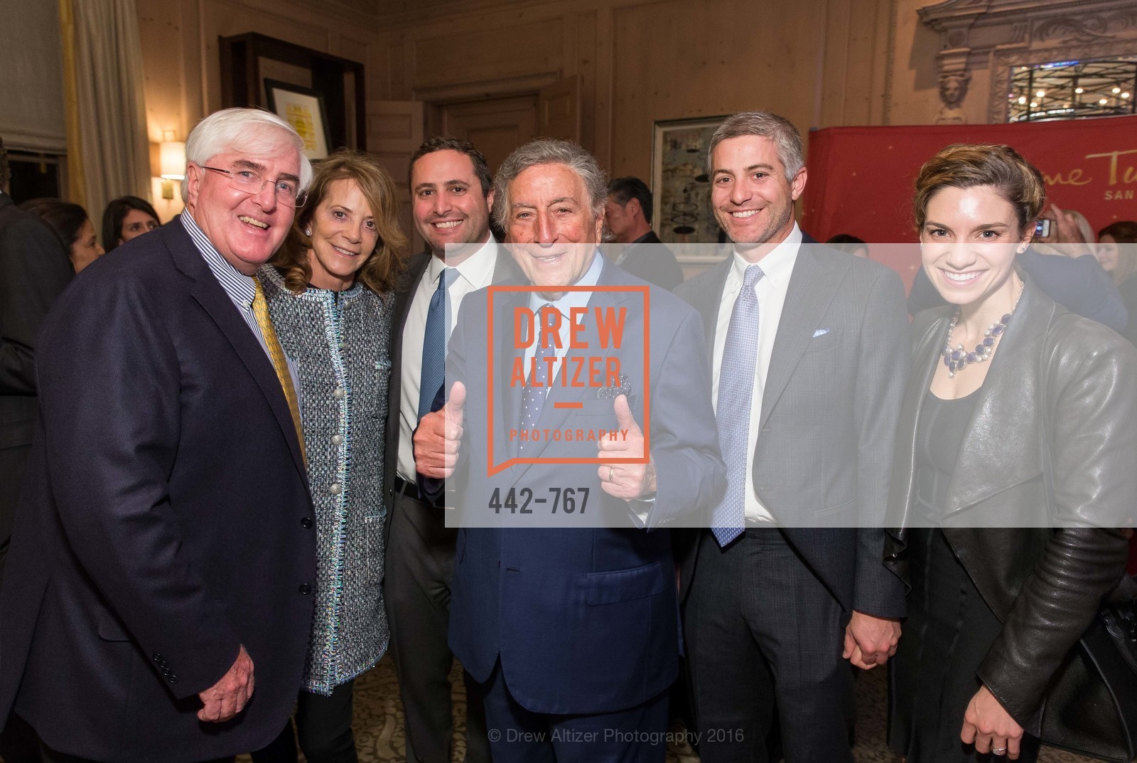 Ron Conway, Gayle Conway, Topher Conway, Tony Bennett, Danny Conway, Photo #442-767
