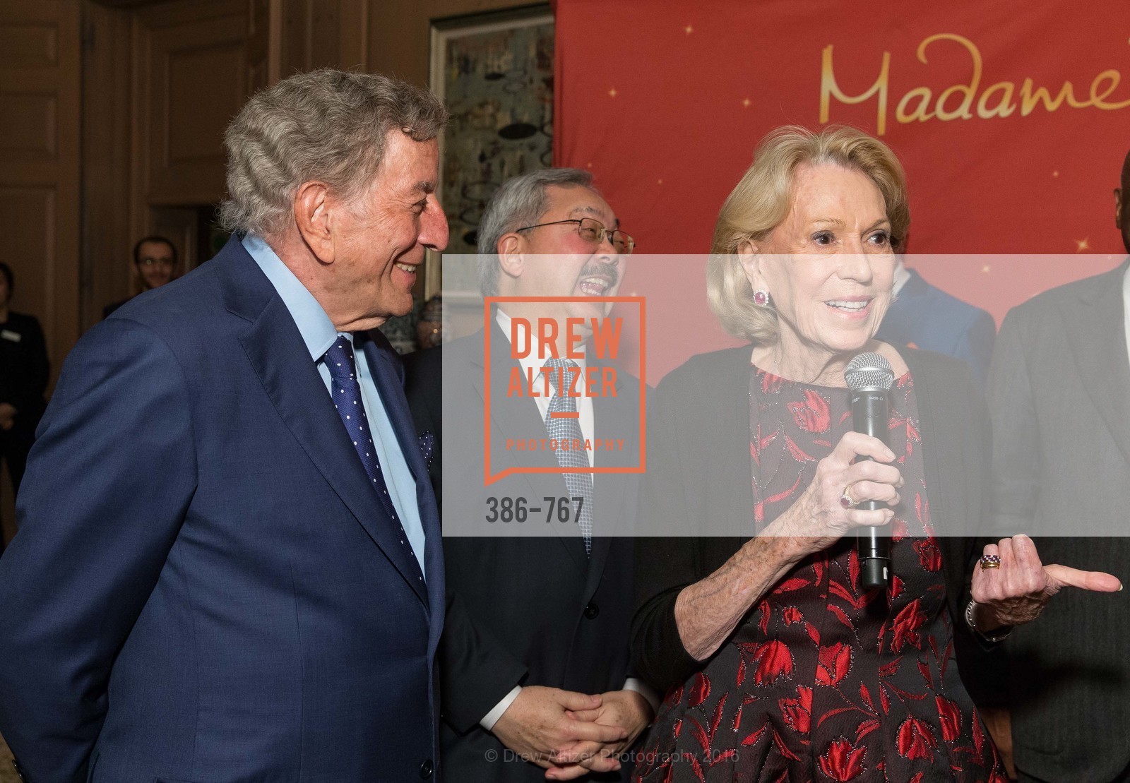 Tony Bennett, Ed Lee, Charlotte Shultz, A Special Reception with Tony Bennett, San Francisco. San Francisco, July 21st, 2023, Photo #386-767 Tony Bennett, Ed Lee, Charlotte Shultz, Photo #386-767