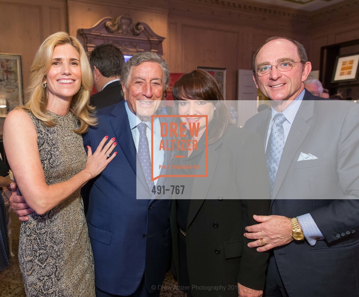 Susan Benedetto, Tony Bennett, Barbara Klein, Tom Klein, A Special Reception with Tony Bennett, The Fairmont, San Francisco, The Penthouse Suite, January 26th, 2016, Photo #491-767 Susan Benedetto, Tony Bennett, Barbara Klein, Tom Klein, Photo #491-767