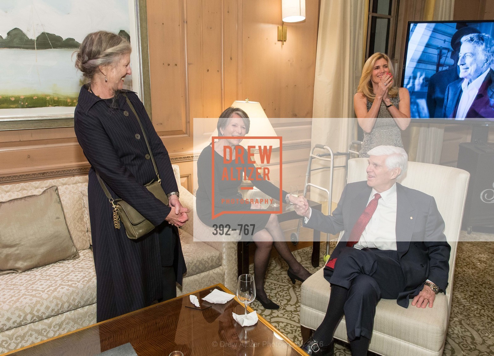 Mary Ann Crow, Dayl Crow, Susan Benedetto, A Special Reception with Tony Bennett, The Fairmont, San Francisco, The Penthouse Suite, January 26th, 2016, Photo #392-767 Mary Ann Crow, Dayl Crow, Susan Benedetto, Photo #392-767