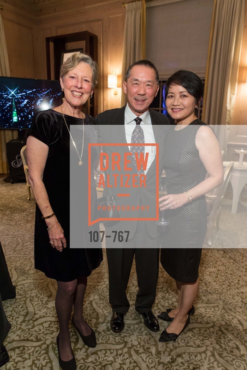 Linda Wolfe, Ed Soohoo, Terri Soohoo, A Special Reception with Tony Bennett, The Fairmont, San Francisco, The Penthouse Suite, January 26th, 2016, Photo #107-767 Linda Wolfe, Ed Soohoo, Terri Soohoo, Photo #107-767
