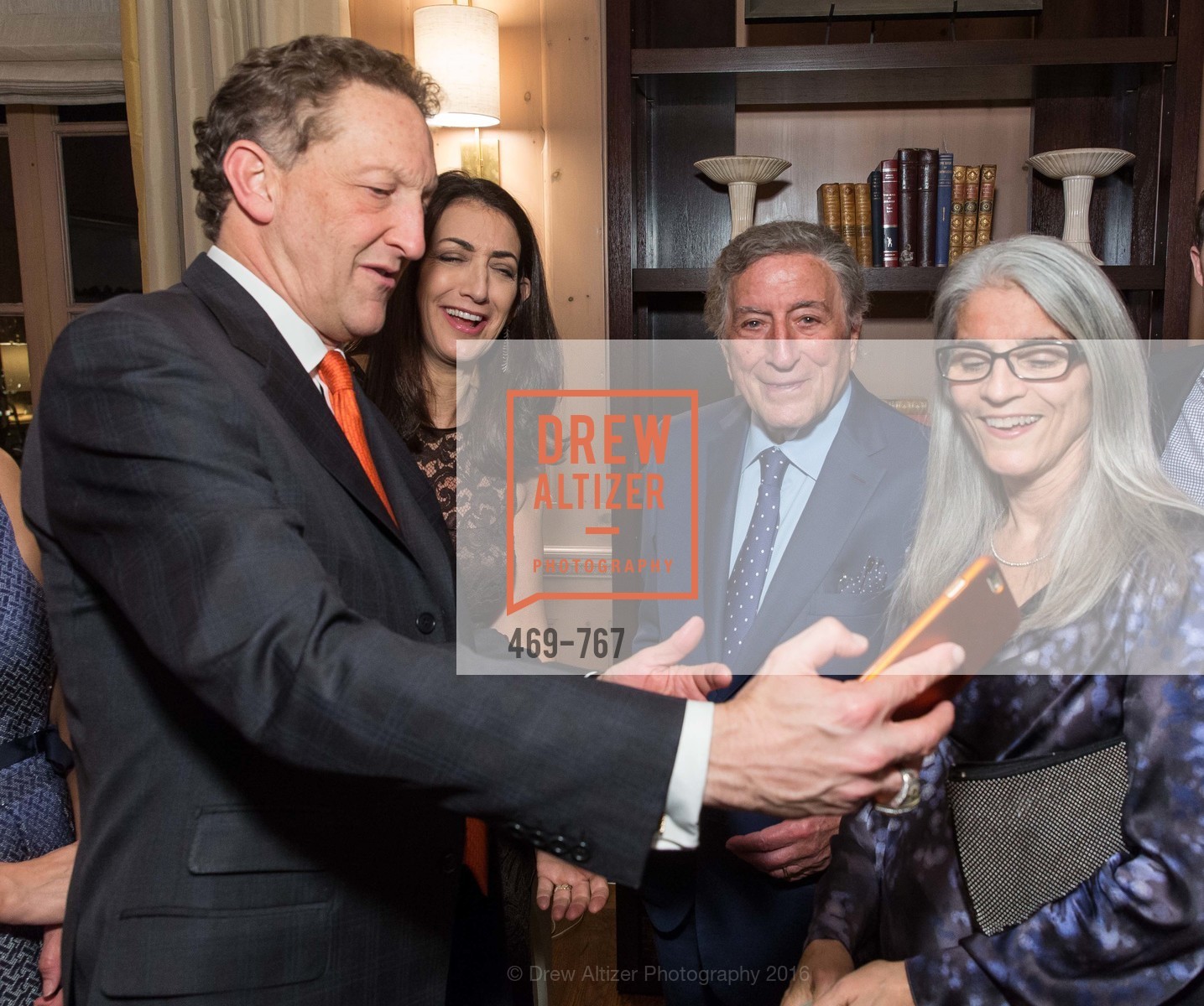 Larry Baer, Pam Baer, Tony Bennett, A Special Reception with Tony Bennett, The Fairmont, San Francisco, The Penthouse Suite, January 26th, 2016,Drew Altizer, Drew Altizer Photography, full-service agency, private events, San Francisco photographer, photographer california