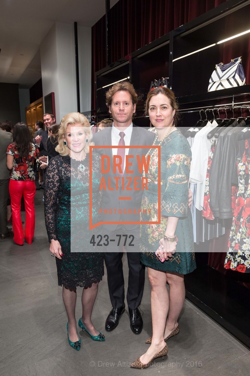Dede Wilsey, Trevor Traina, Alexis Traina, Dolce and Gabbana Boutique Opens Spring, Dolce and Gabbana Boutique, January 27th, 2016,Drew Altizer, Drew Altizer Photography, full-service event agency, private events, San Francisco photographer, photographer California