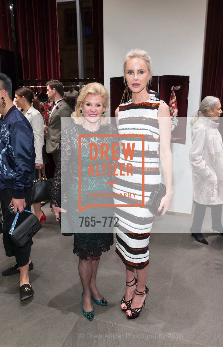 Dede Wilsey, Vanessa Getty, Dolce and Gabbana Boutique Opens Spring, Dolce and Gabbana Boutique. 100 Grant Avenue, January 27th, 2016, Photo #765-772 Dede Wilsey, Vanessa Getty, Photo #765-772