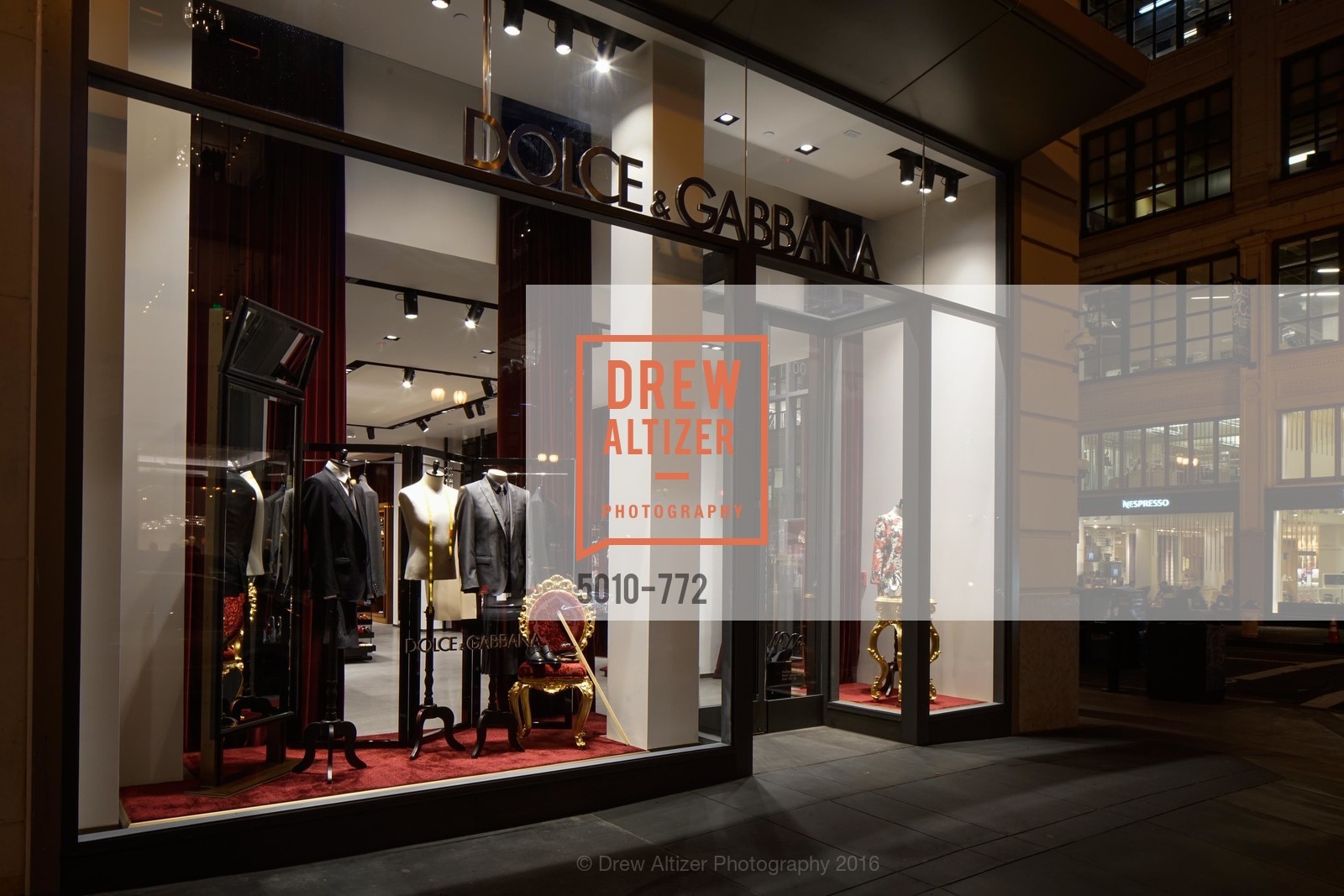 Atmosphere, Dolce and Gabbana Boutique Opens Spring, Dolce and Gabbana Boutique, January 27th, 2016,Drew Altizer, Drew Altizer Photography, full-service agency, private events, San Francisco photographer, photographer california