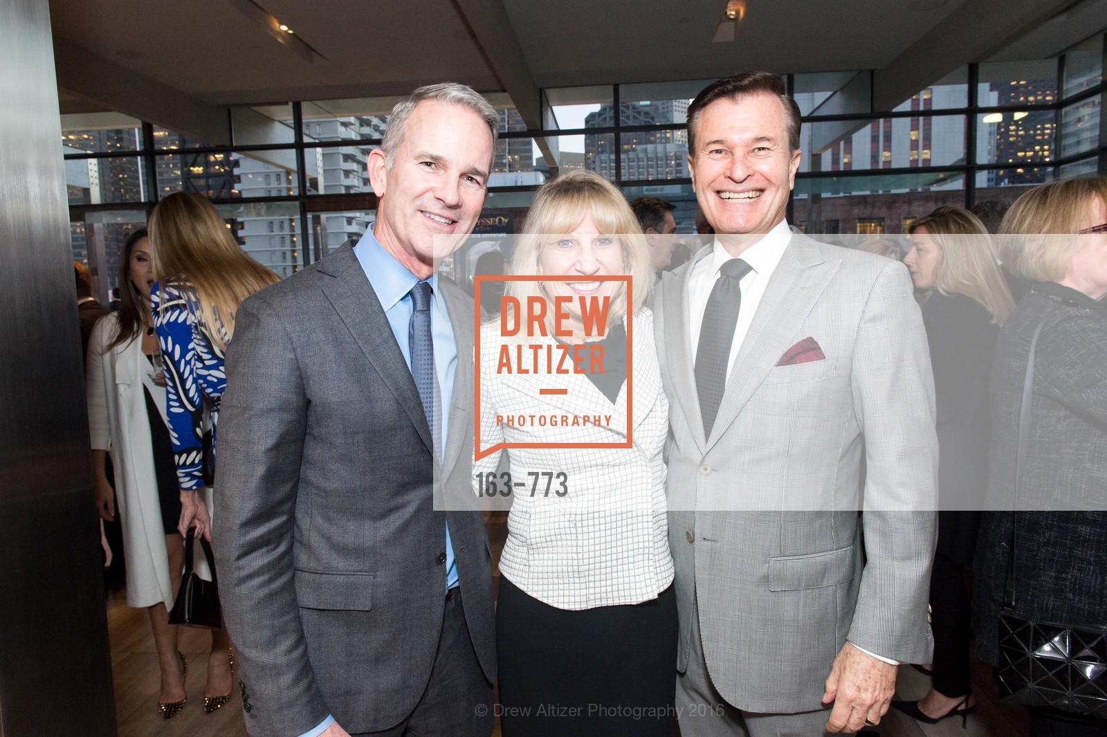 Jeffrey Gibson, Kathy Korte, Frank Symons, Sotheby's International Realty's Celebrates the New Year, The Battery, Penthouse. 717 Battery St, January 27th, 2016, Photo #163-773 Jeffrey Gibson, Kathy Korte, Frank Symons, Photo #163-773