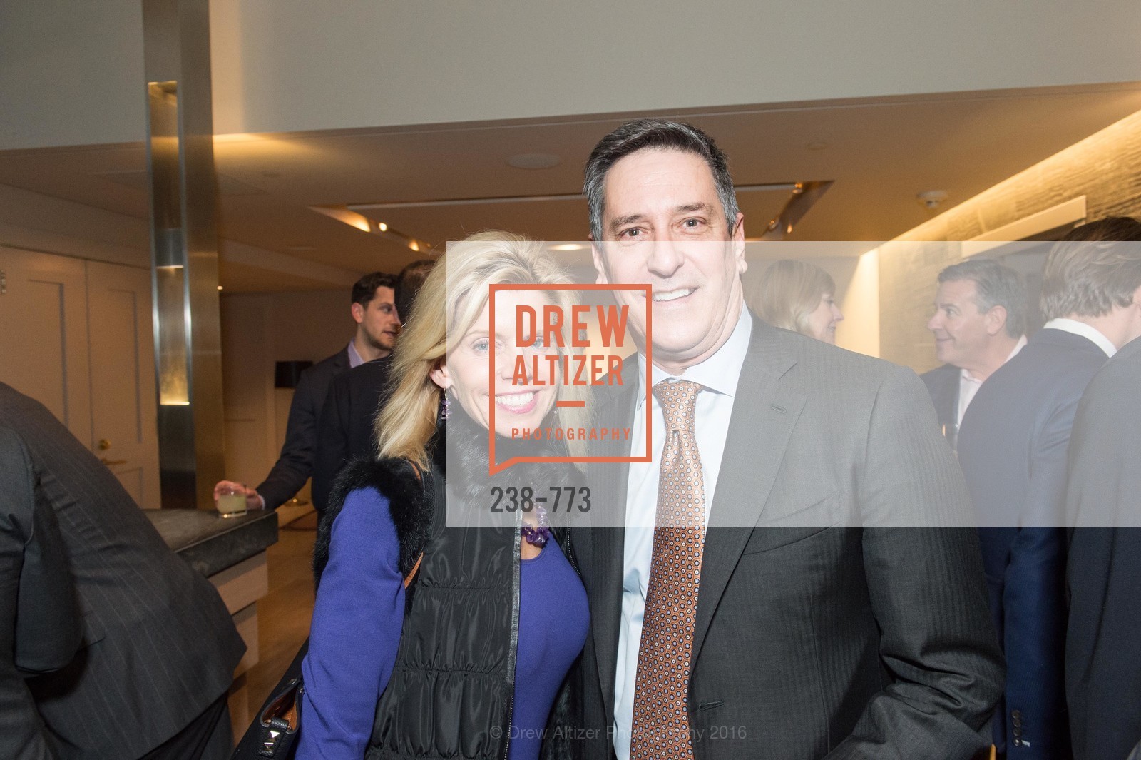 Mary Fenton, Greg Polchow, Sotheby's International Realty's Celebrates the New Year, The Battery, Penthouse. 717 Battery St, January 27th, 2016, Photo #238-773 Mary Fenton, Greg Polchow, Photo #238-773