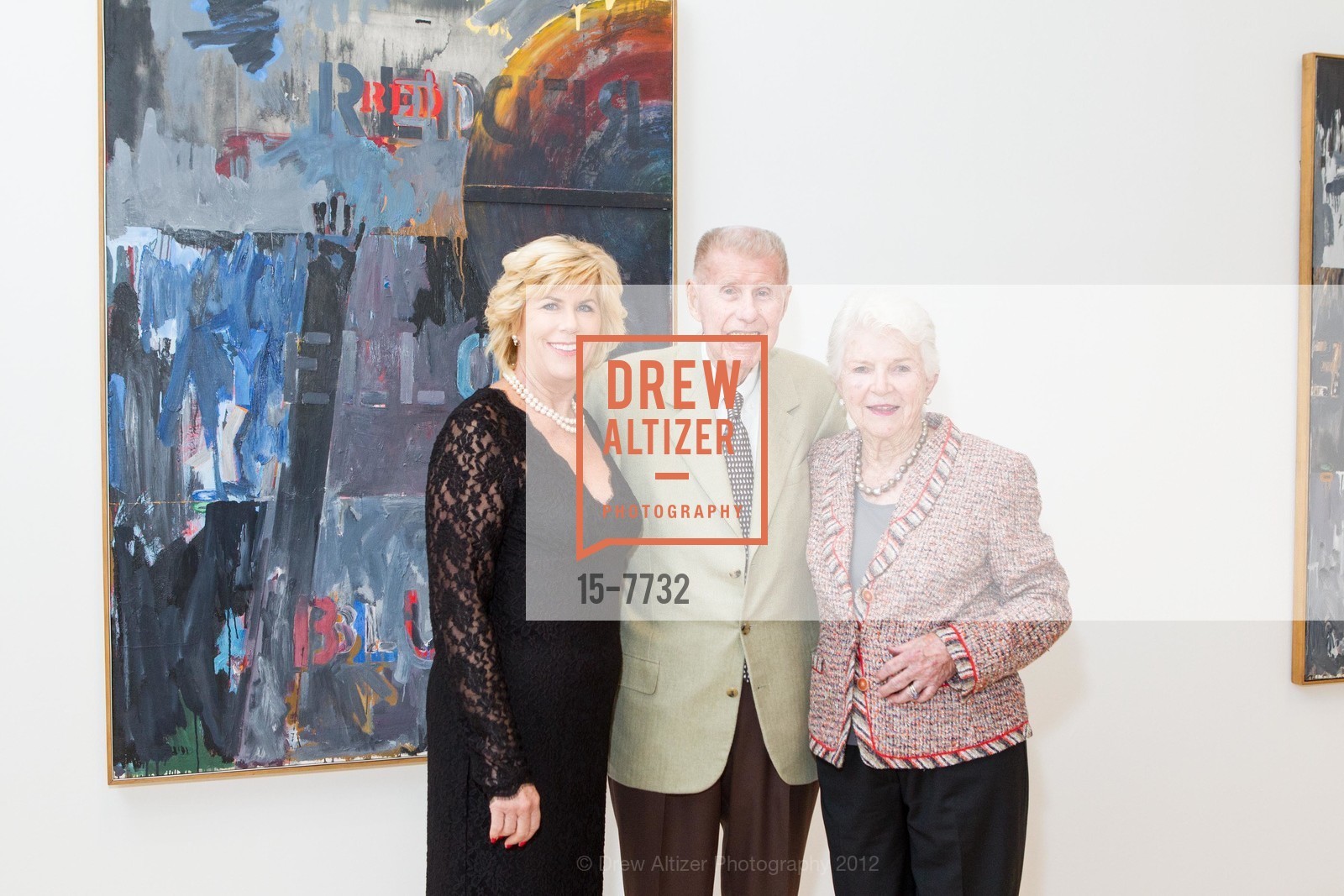 Putter Pence, Hunk Anderson, Moo Anderson, Jasper Johns and Jay DeFeo Opening Reception at SFMOMA, US, October 30th, 2012, Photo #15-7732 Putter Pence, Hunk Anderson, Moo Anderson, Photo #15-7732