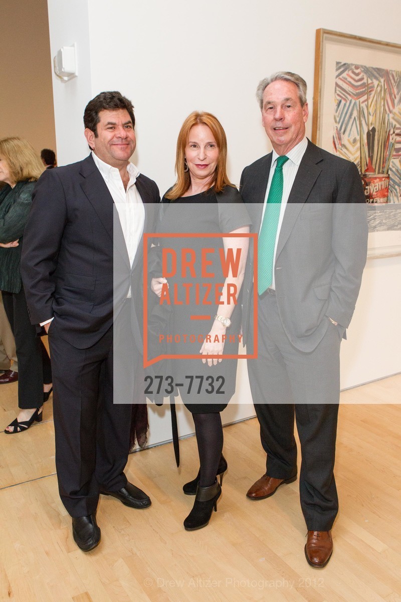 John Pritzker, Lisa Pritzker, Tom Weisel, Jasper Johns and Jay DeFeo Opening Reception at SFMOMA, US, October 30th, 2012, Photo #273-7732 John Pritzker, Lisa Pritzker, Tom Weisel, Photo #273-7732