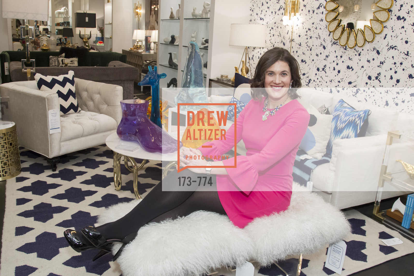 Emily Martin, Jonathan Adler Sip & Shop with Cultivar Wine & The JetSetting Fashionista, Jonathan Adler Store. 2133 Fillmore Street SF, CA, January 28th, 2016, Photo #173-774 Emily Martin, Photo #173-774