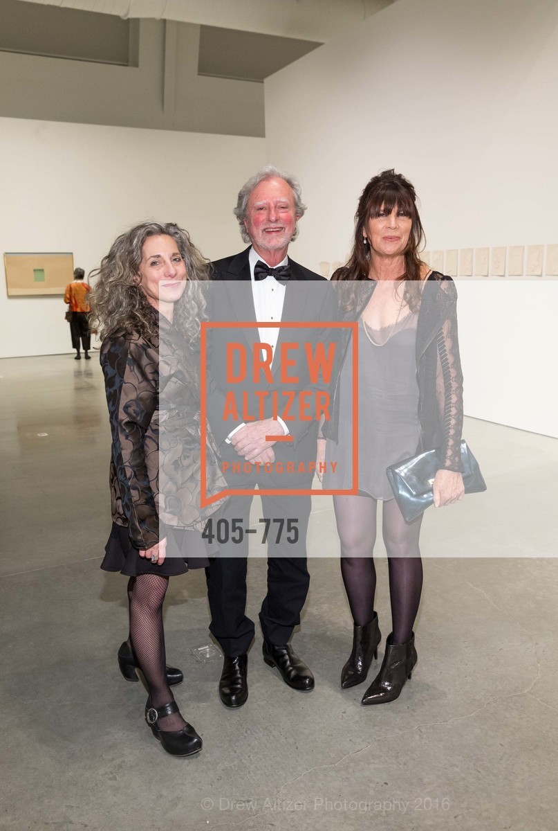 Frish Brandt, Peter Kaufman, Kelly Sultan, UC Berkeley Art Museum & Pacific Film Archive Gala, UC Berkeley. 2120 Oxford Street, January 28th, 2016, Photo #405-775 Frish Brandt, Peter Kaufman, Kelly Sultan, Photo #405-775