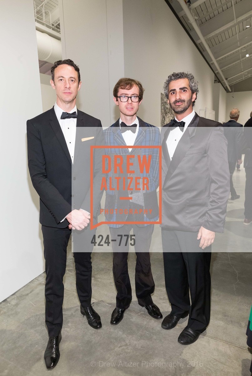 Darius Hymes, Edward King, Amir Mortazadi, UC Berkeley Art Museum & Pacific Film Archive Gala, UC Berkeley. 2120 Oxford Street, January 28th, 2016, Photo #424-775 Darius Hymes, Edward King, Amir Mortazadi, Photo #424-775