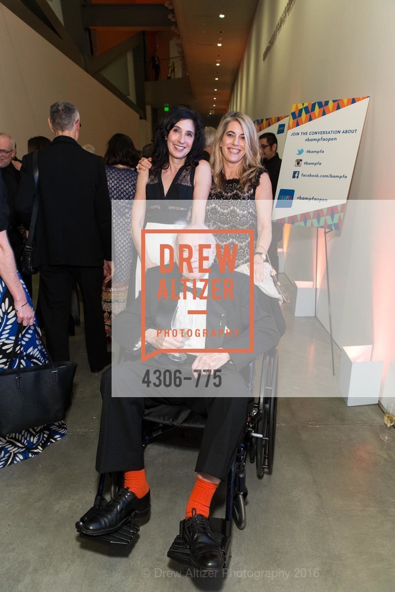 Gabrielle Selz, Mia Baldwin, Peter Selz, UC Berkeley Art Museum & Pacific Film Archive Gala, UC Berkeley. 2120 Oxford Street, January 28th, 2016, Photo #4306-775 Gabrielle Selz, Mia Baldwin, Peter Selz, Photo #4306-775