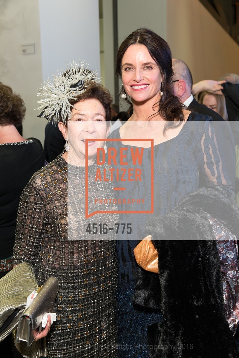 Roselyne Swig, Carla Crane, UC Berkeley Art Museum & Pacific Film Archive Gala, UC Berkeley. 2120 Oxford Street, January 28th, 2016, Photo #4516-775 Roselyne Swig, Carla Crane, Photo #4516-775