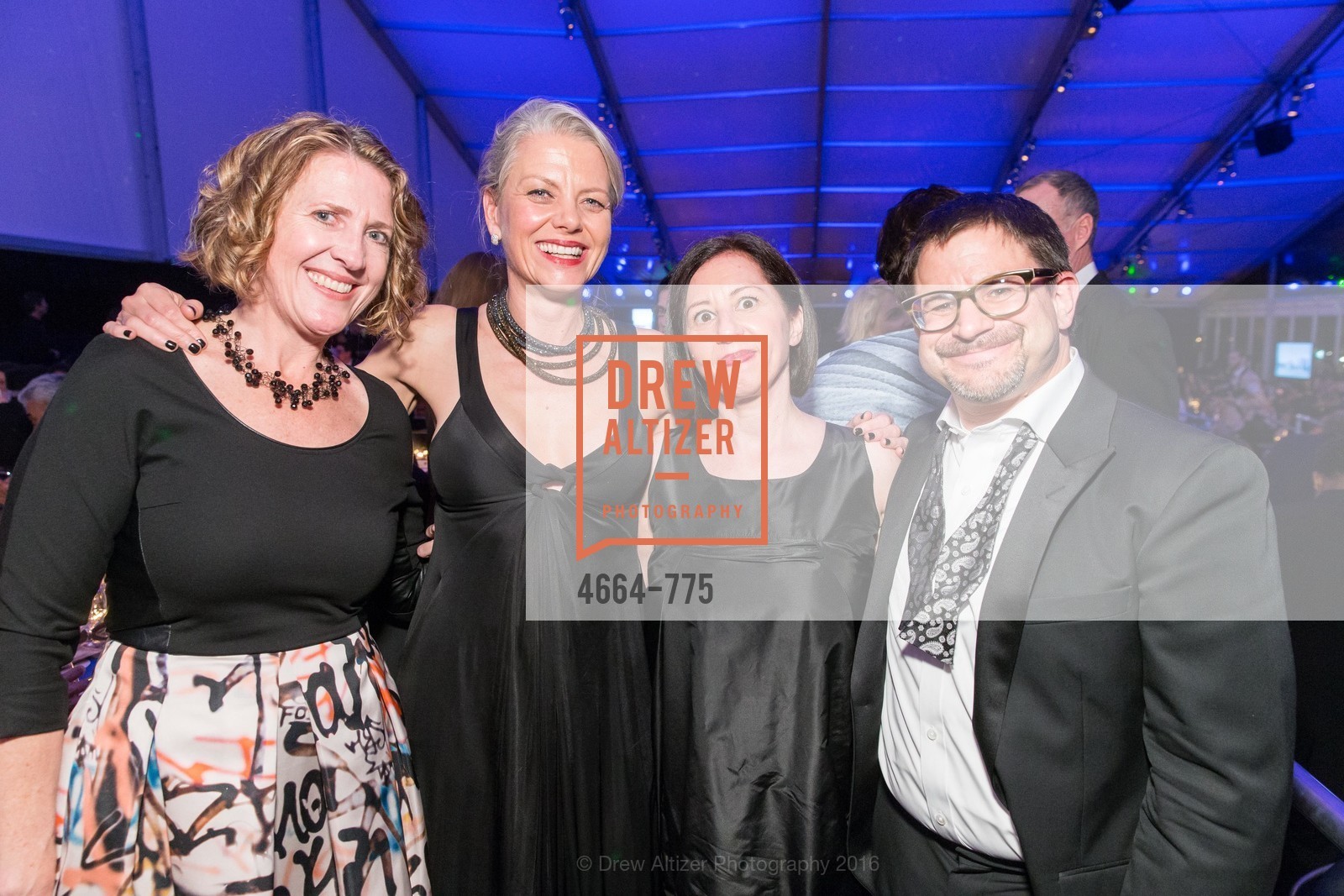 Shannon Jackson, Catharine Clark, Pamela Hornik, David Hornik, UC Berkeley Art Museum & Pacific Film Archive Gala, UC Berkeley. 2120 Oxford Street, January 28th, 2016, Photo #4664-775 Shannon Jackson, Catharine Clark, Pamela Hornik, David Hornik, Photo #4664-775