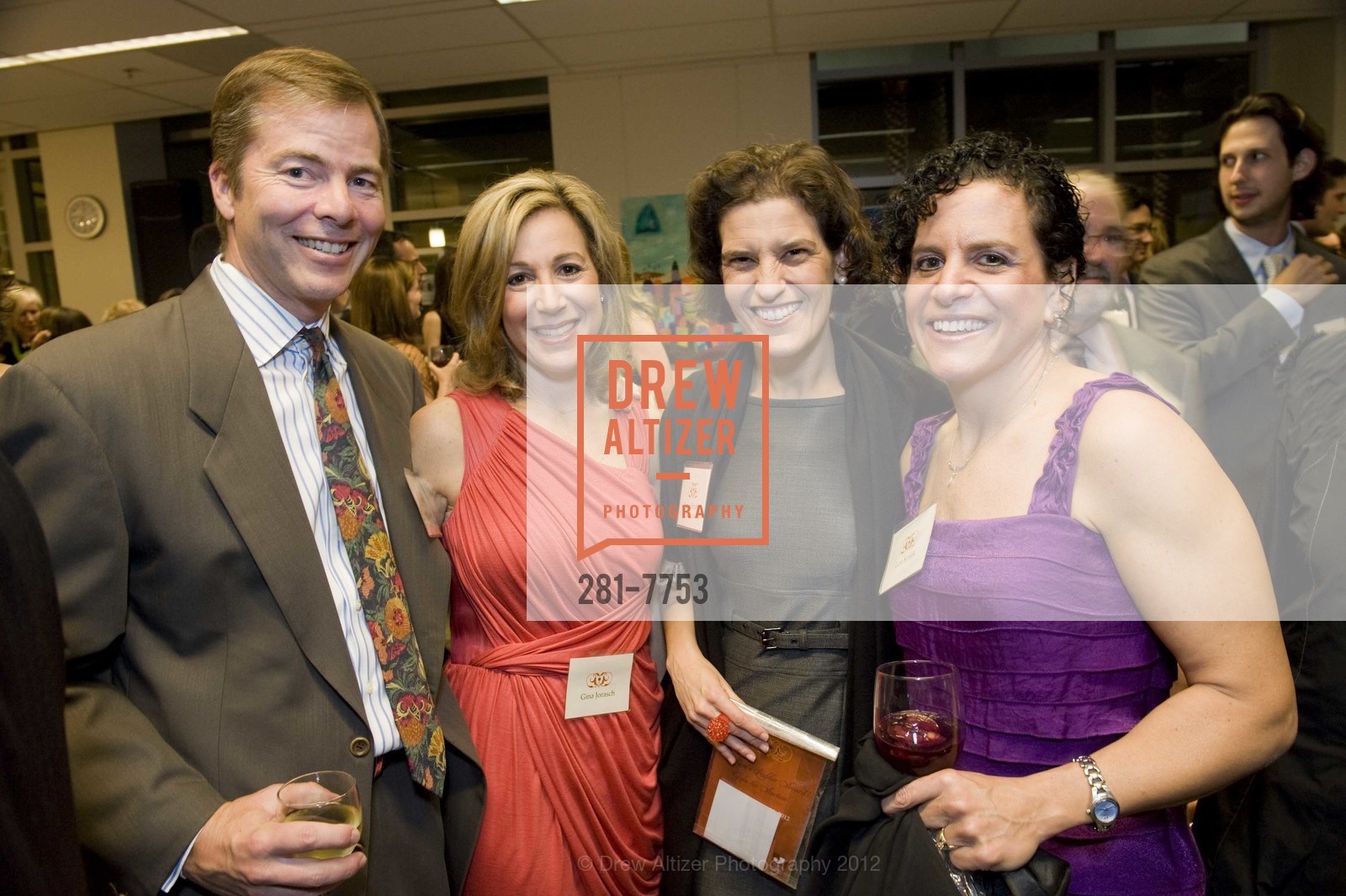 Frank Jorasch, Gina Jorasch, Joanna Strober, Lori Krolik, 2012 Oshman Family Jewish Community Center (OFJCC) Auction and Gala, US, February 11th, 2012, Photo #281-7753 Frank Jorasch, Gina Jorasch, Joanna Strober, Lori Krolik, Photo #281-7753