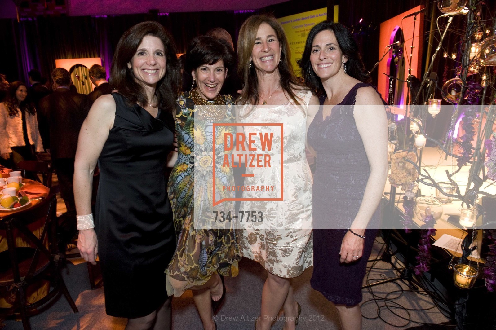 Susan Fishman, Laura Lauder, Hilary Schneider, Michelle Boal, 2012 Oshman Family Jewish Community Center (OFJCC) Auction and Gala, US, February 11th, 2012, Photo #734-7753 Susan Fishman, Laura Lauder, Hilary Schneider, Michelle Boal, Photo #734-7753