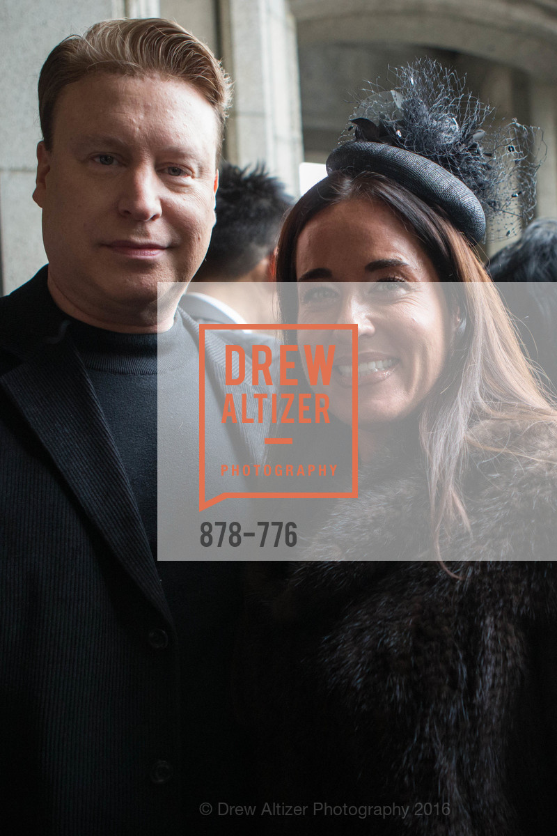 Doug Waggoner, Natalia Urrutia, Wilkes Bashford Funeral, Grace Cathedral. 1100 California St, January 29th, 2016, Photo #878-776 Doug Waggoner, Natalia Urrutia, Photo #878-776