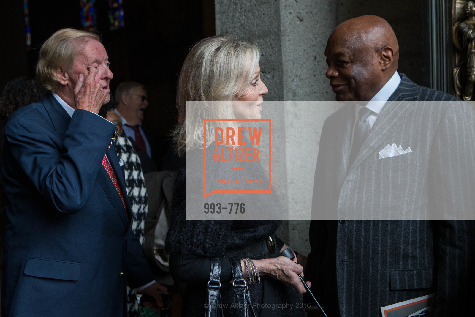 Barbara Brown, Willie Brown, Wilkes Bashford Funeral, Grace Cathedral. 1100 California St, January 29th, 2016, Photo #993-776 Barbara Brown, Willie Brown, Photo #993-776
