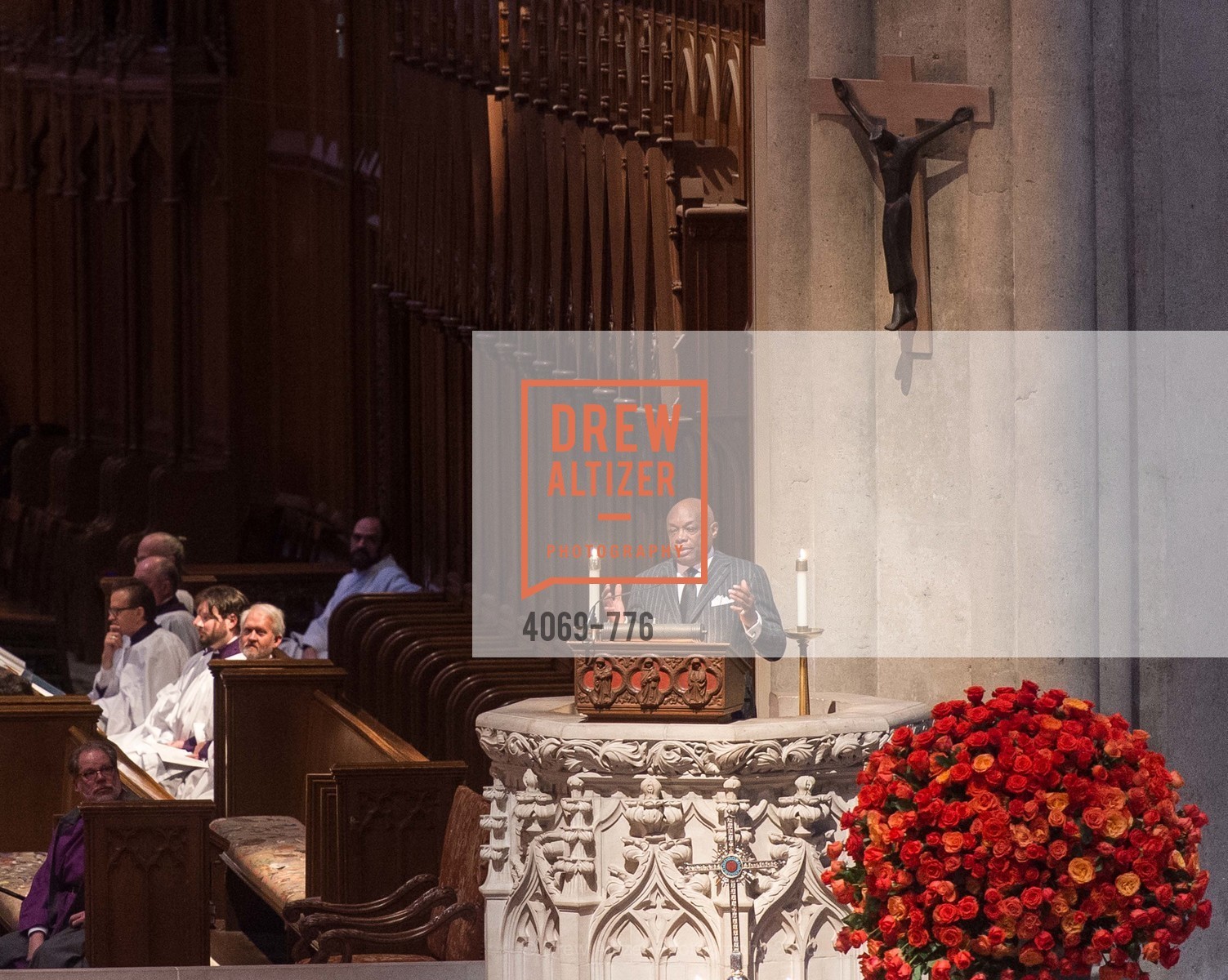 Willie Brown, Wilkes Bashford Funeral, Grace Cathedral. 1100 California St, January 29th, 2016, Photo #4069-776 Willie Brown, Photo #4069-776