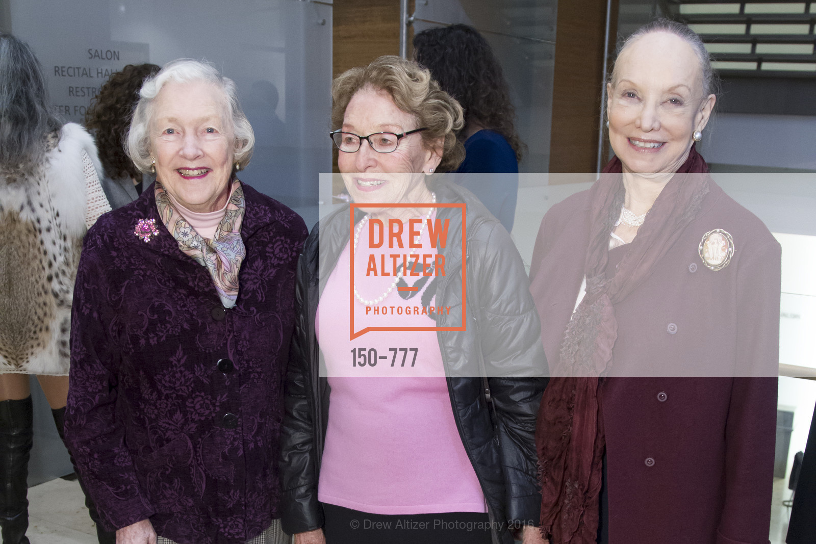 Marianne Peterson, Jane Fiore, Emily Marcus, The San Francisco Conservatory of Music Fanfare Luncheon, San Francisco Conservatory of Music. 50 Oak Street, January 29th, 2016,Drew Altizer, Drew Altizer Photography, full-service agency, private events, San Francisco photographer, photographer california