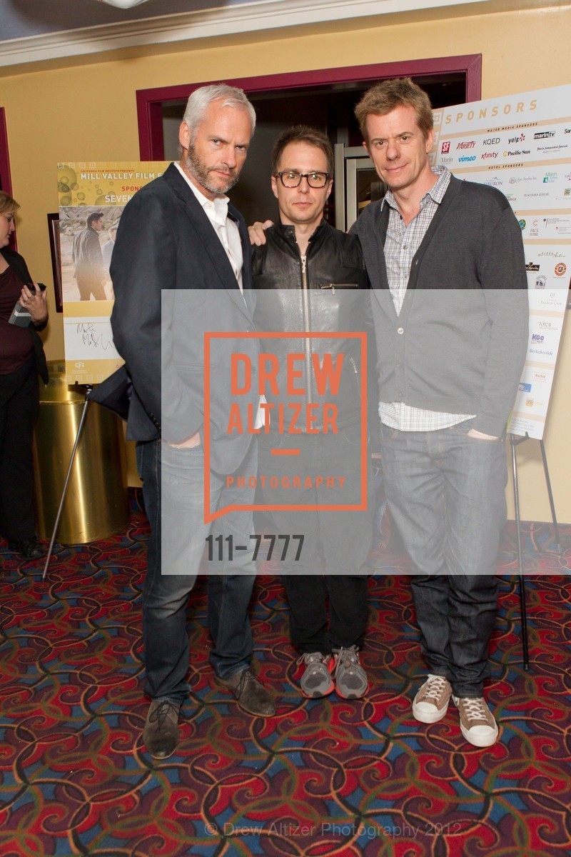 Martin McDonagh, Sam Rockwell, Graham Broadbent, MILL VALLEY FILM FESTIVAL 2012 Spotlight on John Hawkes and Sam Rockwell, Smith Rafael Film Center. 1118 4th Street, October 6th, 2012, Photo #111-7777 Martin McDonagh, Sam Rockwell, Graham Broadbent, Photo #111-7777
