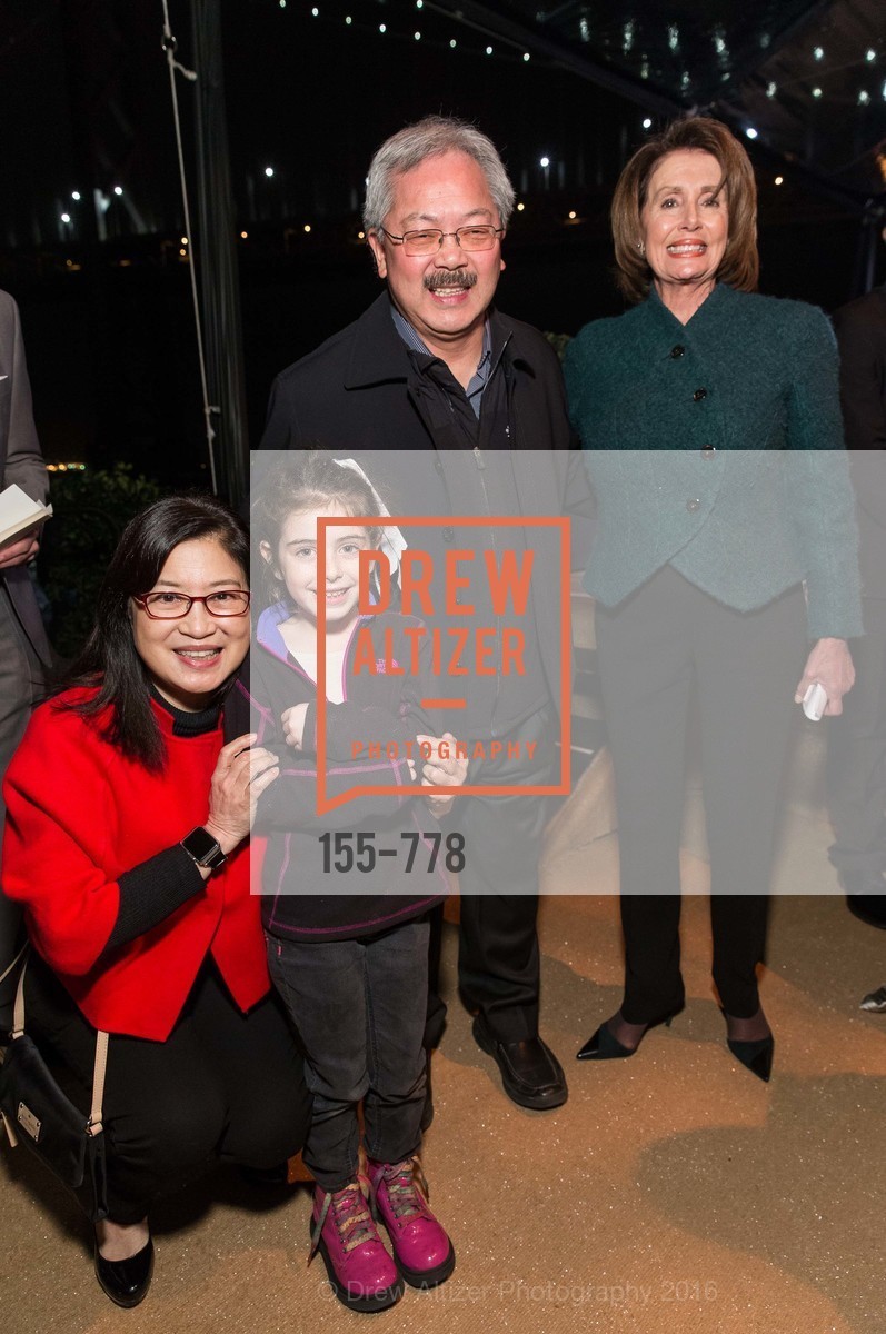 Anita Lee, Bella Kaufman, Ed Lee, Nancy Pelosi, The Bay Lights Grand Relighting Celebration, Epic Steakhouse. 369 The Embarcadero, January 29th, 2016,Drew Altizer, Drew Altizer Photography, full-service agency, private events, San Francisco photographer, photographer california