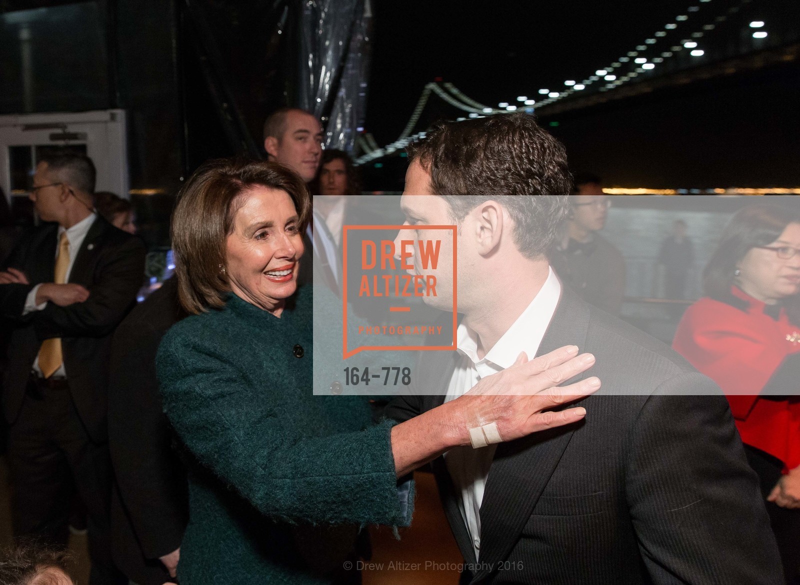 Nancy Pelosi, Daniel Lurie, The Bay Lights Grand Relighting Celebration, Epic Steakhouse. 369 The Embarcadero, January 29th, 2016