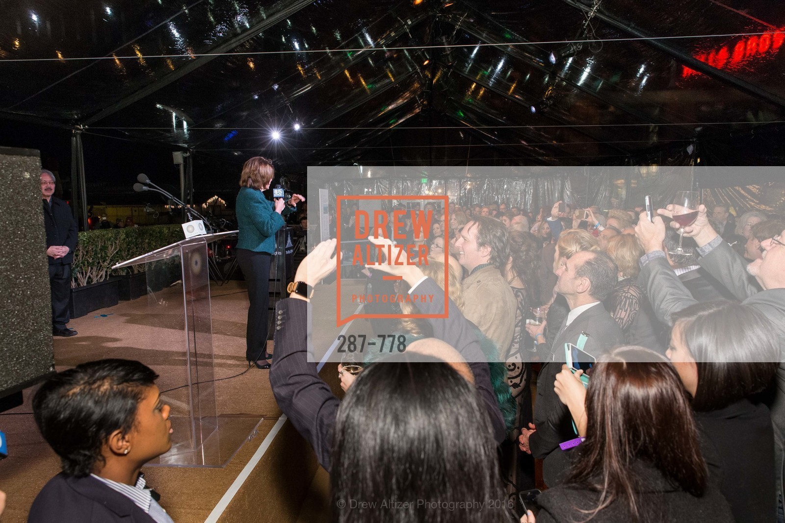 Nancy Pelosi, The Bay Lights Grand Relighting Celebration, Epic Steakhouse. 369 The Embarcadero, January 29th, 2016,Drew Altizer, Drew Altizer Photography, full-service agency, private events, San Francisco photographer, photographer california