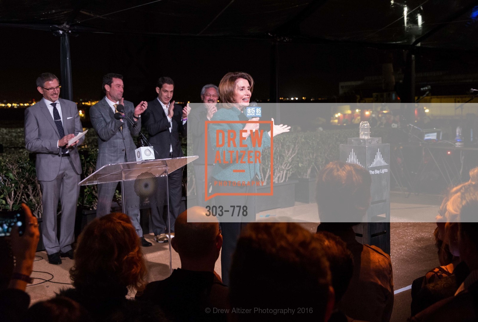 Nancy Pelosi, The Bay Lights Grand Relighting Celebration, Epic Steakhouse. 369 The Embarcadero, January 29th, 2016,Drew Altizer, Drew Altizer Photography, full-service agency, private events, San Francisco photographer, photographer california