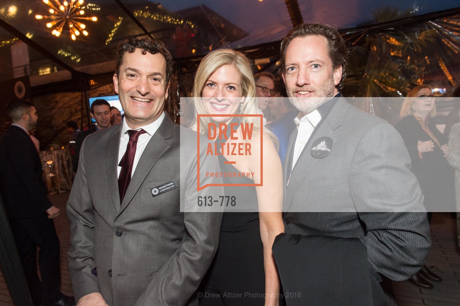 Michael Gaines, Laura Bradley Davis, Blair Winn, The Bay Lights Grand Relighting Celebration, Epic Steakhouse. 369 The Embarcadero, January 29th, 2016, Photo #613-778 Michael Gaines, Laura Bradley Davis, Blair Winn, Photo #613-778