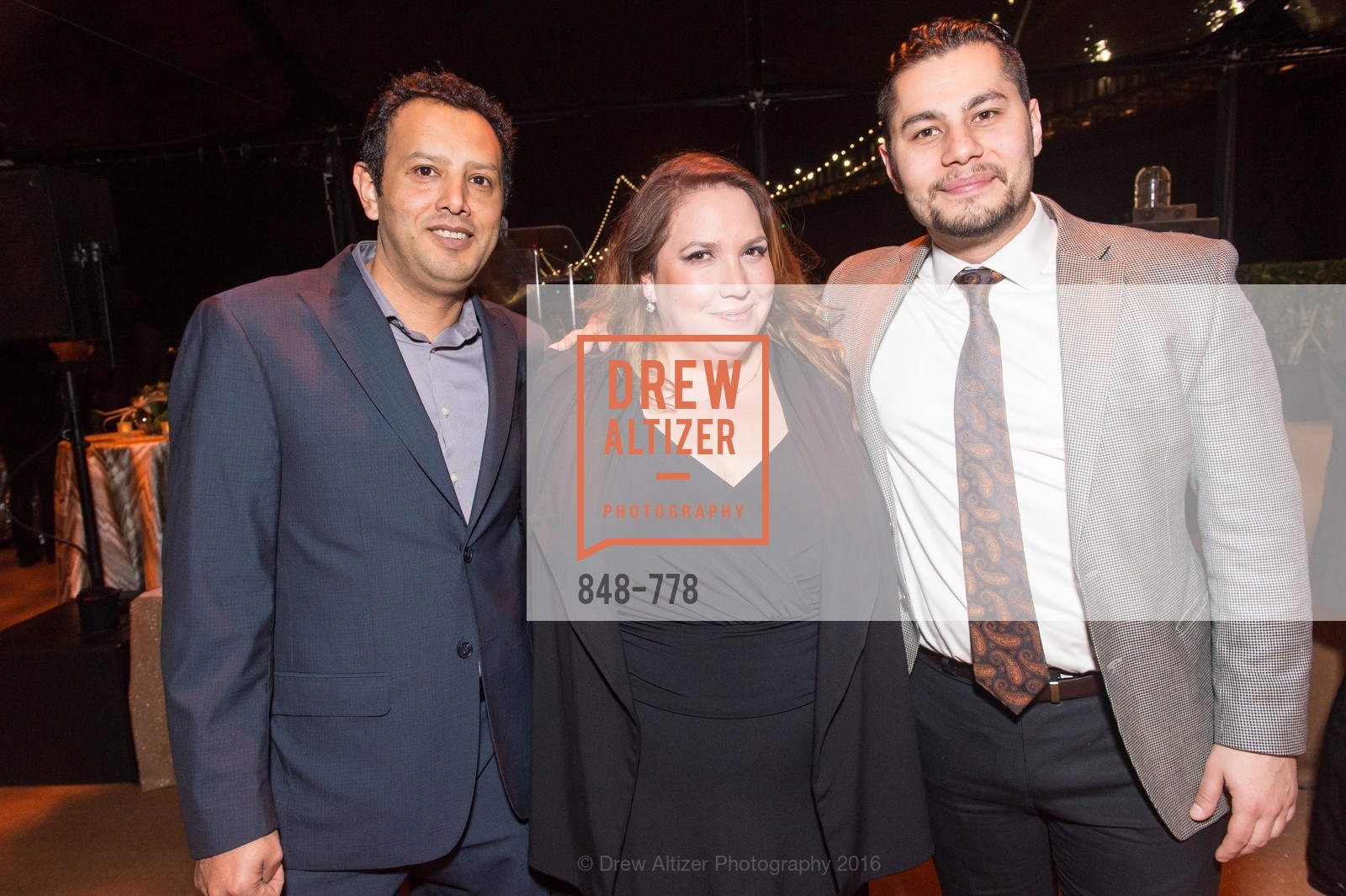 Pedro Gonzales, Valentina Moya, Amir Maher, The Bay Lights Grand Relighting Celebration, Epic Steakhouse. 369 The Embarcadero, January 29th, 2016, Photo #848-778 Pedro Gonzales, Valentina Moya, Amir Maher, Photo #848-778