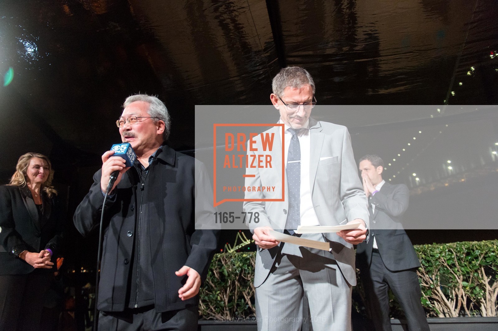 Ed Lee, Ben Davis, The Bay Lights Grand Relighting Celebration, Epic Steakhouse. 369 The Embarcadero, January 29th, 2016,Drew Altizer, Drew Altizer Photography, full-service agency, private events, San Francisco photographer, photographer california