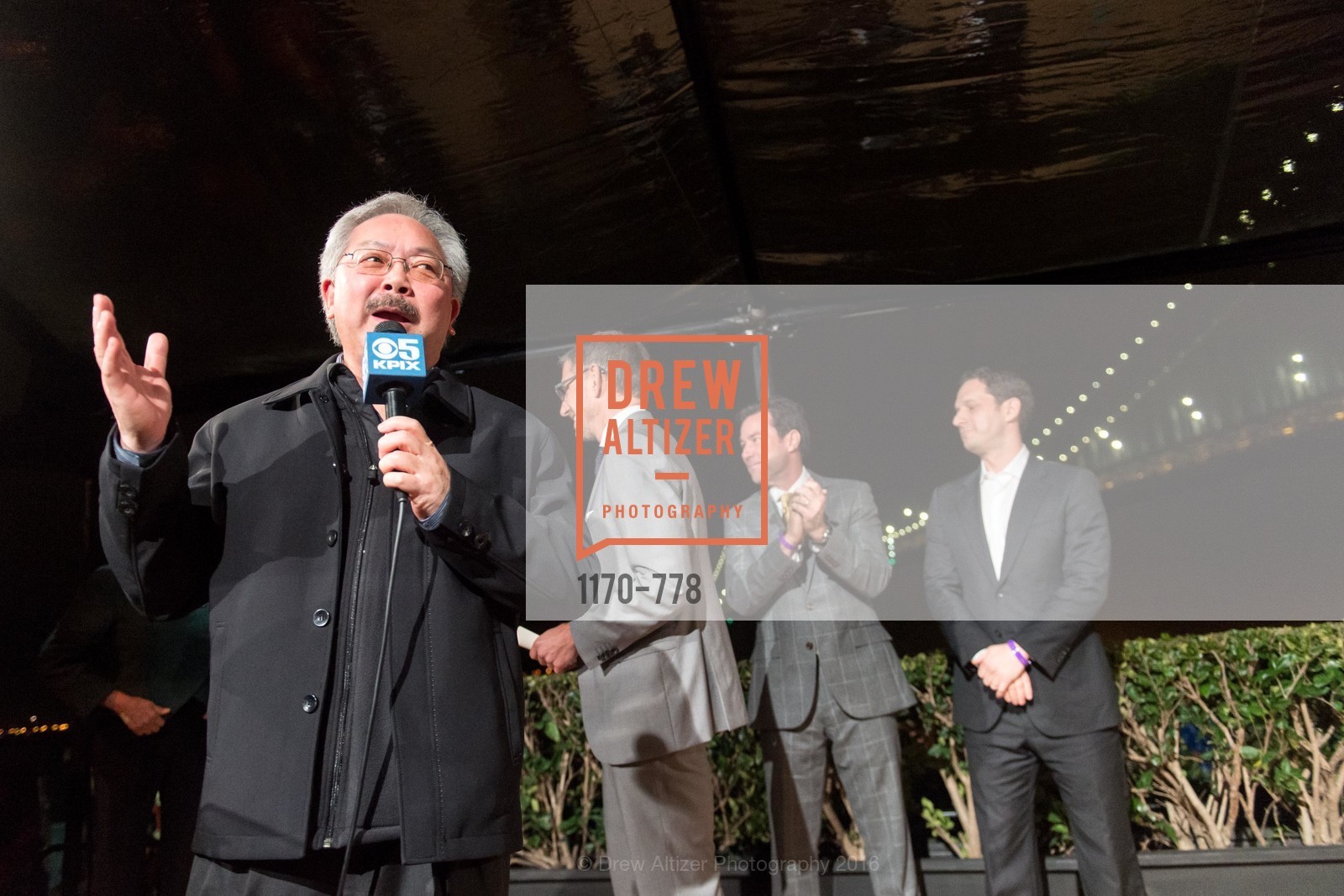 Ed Lee, Ben Davis, Keith Bruce, Daniel Lurie, The Bay Lights Grand Relighting Celebration, Epic Steakhouse. 369 The Embarcadero, January 29th, 2016,Drew Altizer, Drew Altizer Photography, full-service agency, private events, San Francisco photographer, photographer california