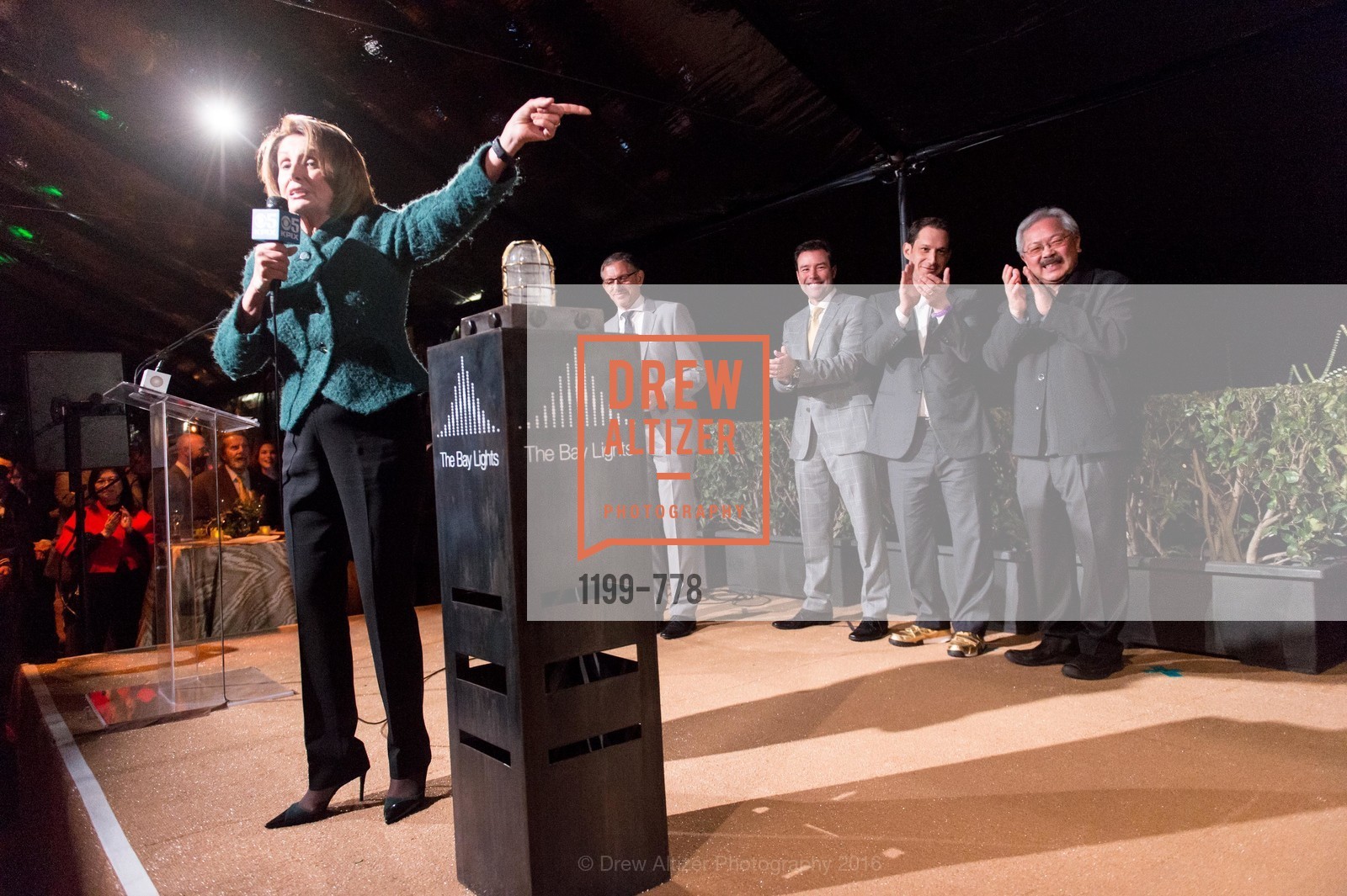 Nancy Pelosi, The Bay Lights Grand Relighting Celebration, Epic Steakhouse. 369 The Embarcadero, January 29th, 2016
